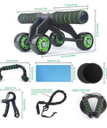 Grab This Dope All-Inclusive Home Gym Bundle With Ab Wheel Rollers Resistance Bands Heavy Duty Jump Rope And Anti Slip Foam Handle Push Up Bars For Killer Core Workouts And Total Body Muscle Sculpting Gym Grade Equipment That Saves You Cash, includes ab wheel, resistance bands, jump rope.