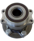 Heavy Duty Rear Wheel Bearing Hub Assembly Pair For Subaru Crosstrek Forester And Impreza, showing top view with chrome and gray finish.