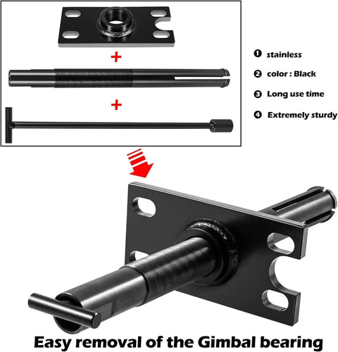 Heavy Duty Steel Gimbal Bearing Puller And Installer Set showing stainless steel tool for easy gimbal bearing removal.