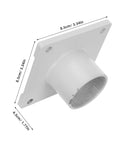 Heavy Duty Steel Dryer Equipment Outlet Fitting Flange With Anti Slip Base Support, white industrial connector, 8.5cm size