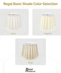 Empire English Pleat Lamp Shade In White, 10.5 x 16 x 11, Hand Tailored Silk-Type Shantung Fabric, Classic round shape
