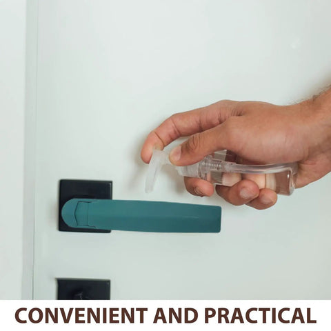 Person using Heavy Duty Replacement Oven Handle For Commercial Kitchen Equipment with durable plastic grips.