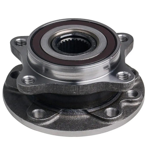 Top Shelf Front Wheel Hub And Bearing Assembly With Abs System Built Tough For Dodge Dart And Chrysler 200 Fits Front Axle Replaces 513348 Br930881, detailed view of metal hub with ABS.