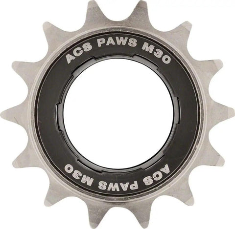 Paws M30 BMX Freewheel 14T Nickel Plated Sprocket for One Eighth And Three Thirty Second Inch Chains Beefy Cold Forged Steel