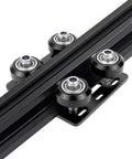 20 Pcs POM Pulley Wheels With 625ZZ Bearings For Ender 3 Pro CR10 CR10S CNC 3D Printers mounted on black rail system