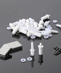 GameChanger Plantation Shutter Repair Kit features metal staples and plastic pins with washers for easy DIY home fixes.