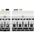 Two Smooth Operator 2P 4P Residual Current Circuit Breakers 40A 63A electric safety switches with test buttons.