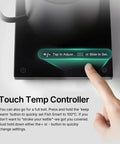 Finger adjusting Fish Smart Electric Coffee Kettle 600ML Gooseneck Pour Over Kettle variable temperature touchscreen
