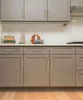 Five Inch Cabinet Handles With Three Inch Center To Center In Warm Champagne Bronze 30 Pack For Kitchen Drawers And Dressers Totally Plug And Play Room Refresh on modern kitchen cabinets.
