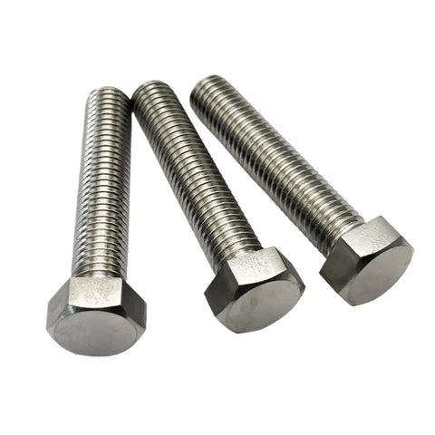 Top Shelf Grade Five Titanium Hex Bolts M8 X90mm Twenty Pack in a close-up view showing hex heads and smooth threads.