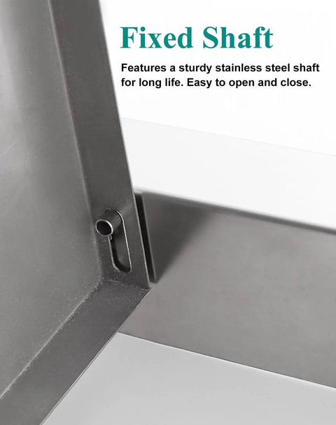 Close-up of stainless steel access panel showing fixed shaft latch, part of Stainless Steel Access Panel Featuring A Straight Up Smooth Operation Dead Simple Push Button Latch For No Sweat Drywall Ceiling Or Wall Install Solid Attic Plumbing Inspection Hatch Covers Ninety By Ninety Centimeter Openings Hits The Sweet Spot Always.