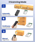3 scanning modes of the Pocket Clip On 2D Bluetooth Barcode Scanner With 2000mAh Battery And Level Indicator