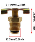 Two Pack One Quarter Inch Brass Air Compressor Drain Valves With Butterfly Disc Style Pro Grade Heavy Duty