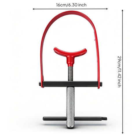 Top Tier Motorcycle Clutch Spring Compressor Press Tool Featuring A Slick Knurled Grip Reliable Manual Adjustment And Hella Sturdy Steel Build For Zero Stress Garage Work, viewed from the front.