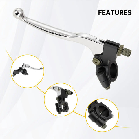 7/8 Inch Mini Bike Clutch Lever Perch for 7/8 Handlebar, steel finish, fits Coleman CT200U BT200X Trail 200 CT100U