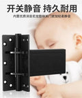 Concealed Invisible Door Hinge With Heavy Duty Hydraulic Buffer For Silent Automatic Closure On Wooden Cabinets and Wide Casement Frames, black finish.