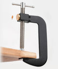 4 Inch Quick G Clamp With Metal Threaded Rod And Lightweight Alloy Parts For Grab-And-Go, Fast, Secure Woodworking Holds, 0-100mm Jaw Travel, Rapid Adjustment Design For DIY Projects And Small Shop Jobs on wood board