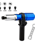 Cordless Drill Rivet Attachment Kit For Automotive Metal Aluminum Projects, Pop Rivet Adapter For Fastening, Heavy Duty Construction And Repair Tools