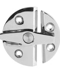 Kickass Marine Grade 316 Stainless Steel Twisted Round Door Latch Lock With Mirror Finish Turn Button Catch, front view.