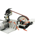 Heavy Duty 1500W Variable Speed Belt Sander And Knife Grinder Table Featuring Pure Copper Motor and adjustable angles.