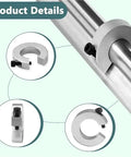 Ultimate 7 Pack Fixed Shaft Collars Locking Rings Linear Rail Drive Shafts Strong Build Handles Axial Radial Stress Durable Zinc Finish Keeps Things Rust Free Smooth Operation Easy Install Fix Machines Faster Real Deal No Brainer For All on steel shaft