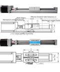 FSK40J Linear Guide Linear Module Ball Screw Motorized For CNC Linear Stage With Nema 23 Stepper Motor 900mm Stroke diagram