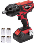 18V Cordless Impact Wrench Beast with 300Nm Torque Badass Lithium Ion Battery Socket Set showing impact wrench and socket attachments.