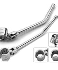 Heavy Duty 22 Mm Socket Wrench With Smooth 180 Degree Swivel Head For Tight Spots Beefy Cr V Steel Long Handle For Automotive Repair No Sweat Precision Fit Every Day, showing chrome finish and 7/8" size.