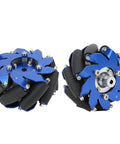 4 Inch Mecanum Wheel Right Aluminum With TPU Rubber Rollers for omni directional robot mobility, dual bearings visible