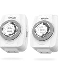 Indoor Mechanical Timer For Electrical Outlets 2 Prong Plug In Outlet Daily Repeating Light Timer With 48 On Off Settings In 24 Hours ETL Listed 2 Pack