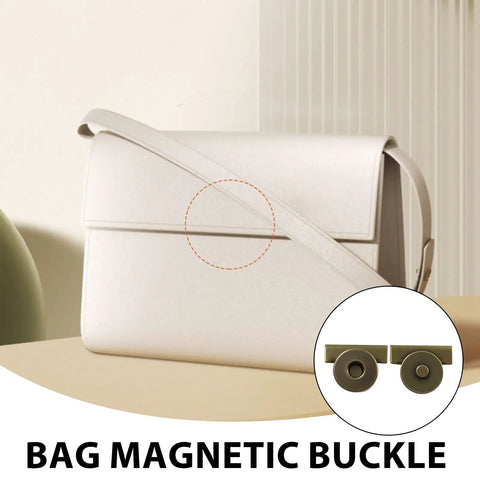 Rad Magnetic Snaps for Purses and Totes No Sew Button Clasps with magnetic buckle on stylish bag, showing replacement use.