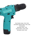 Straight Up Rugged Heavy Duty Cordless Impact Drill Packing Serious Power With Dual Speed Control And Steady Torque For Auto And Diy Shelf Repairs, blue drill with specifications.