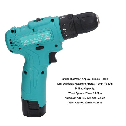 Straight Up Rugged Heavy Duty Cordless Impact Drill Packing Serious Power With Dual Speed Control And Steady Torque For Auto And Diy Shelf Repairs, blue drill with specifications.