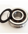 Heavy Duty Track Roller Angular Contact Ball Bearing 25 mm Bore 72 mm Outer Diameter with rubber seal for durability.