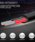 Close-up of Low Voltage Landscape Lighting Wire 16 AWG 2 Conductor Oxygen-Free Copper with PVC Jacket, highlighting durability.