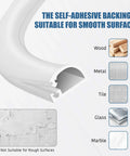 No-Fuss Odorless Silicone Wall Cord Hider With Side Open Cable Covers For Wires On Wall, self-adhesive backing suitability