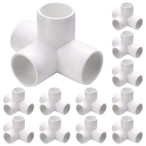 12 Pack 1 Inch PVC Fittings 4 Way Cross For Sch40 PVC Pipe Furniture Grade UV Resistant Garden Shelf Greenhouse DIY Projects
