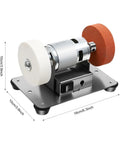 No Nonsense Mini Bench Grinder Rockin A Beefy 96W Copper Motor With Seven Smooth Variable Speeds From 3000 To 6000 Rpm Plus Easy Forward Reverse Controls For Quick Sharpening And Precision Grinding Work on a compact desktop.
