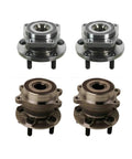 Front And Rear Wheel Bearing And Hub Assembly Kits For Subaru Legacy And Outback, sealed bearings, dual sets, sturdy design.
