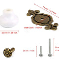 Top Shelf Vintage Ceramic Cabinet Knobs And Dresser Pulls Featuring Heavy Duty Zinc Alloy Backplates Breezy Hardware Swap For Kitchen Cupboards And Vanity Refresh 10 Pack components with brass backplates and ceramic knobs.