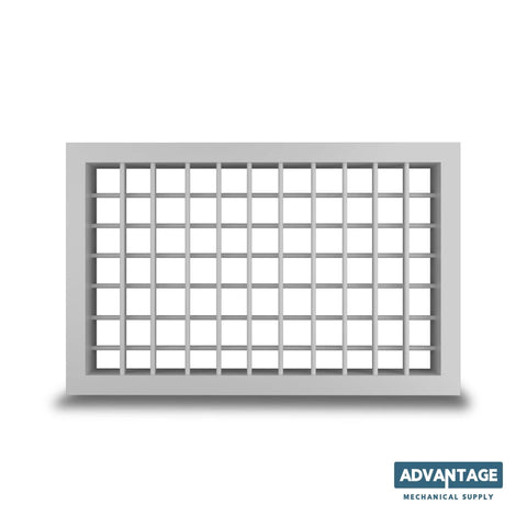 Pro Grade High Volume Diffuser Grill ID2 With Double Deflection White Steel 16x6 Inch Adjustable Blades HVAC Airflow Grille For Commercial Spaces Ventilation Register For Shopping Centers 2 To 4 Weeks Production Time front view