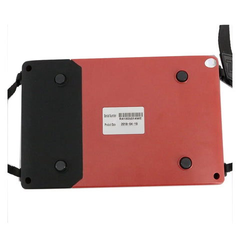 No Fuss Stud Finder And Wall Scanner With Wireless Pipe Cable Detector And Steel Rebar Locator back view showing battery and serial number.