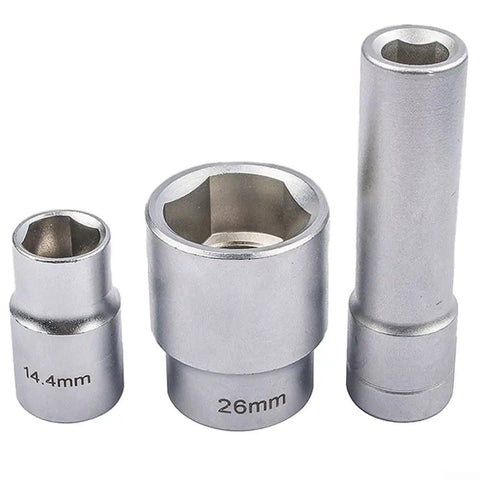 One Half Drive Triangular Socket Set With Multi Tooth Sockets For Injection Pump Triangular Head Screws Nut Remover