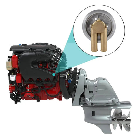 Raw Water Pump And Serpentine Belt Pulley For Boat Motors Featuring Tough Nsk Bearings Stainless Hardware And Full Gasket Set with engine components.