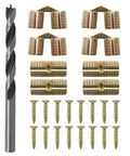 Hidden 8mm Brass Barrel Hinges Set With Drill Bit For Jewelry Boxes And Ring Boxes Tiny Keepsake Boxes And Dope DIY Projects Concealed 0 To 180 Degree Opening Gold Finish Easy Install