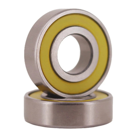 Heavy Duty Hybrid Ceramic Ball Bearings For Bicycle Hub Upgrade Featuring Stainless Steel Races And Low Friction Abec Three Precision, set of two