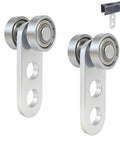 Two Wheel Silent Trolley Assembly Rollers for 1-5-8 Inch Wide and Taller Strut Channel with Heavy Duty Galvanized Steel Bearing Trolley