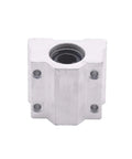SC25UU Linear Motion Bearing Slides 2Pcs For CNC Machines And 3D Printers Precision Tools High Quality Aluminum Alloy Rails With Low Friction Strong Load Capacity Long Life Accurate Long Distance Operation silver aluminum bearing block with 4 mounting holes