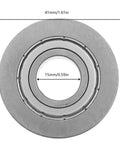Heavy Duty 202 41 ZZ V Groove Track Roller Ball Bearing 15X41X20MM showing dimensions and dual sealed shields for durability.
