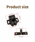 Dimensions of 4 Pack Cabinet Latch Double Roller Catch Quiet Spring-Loaded with Brown Antique Copper Finish